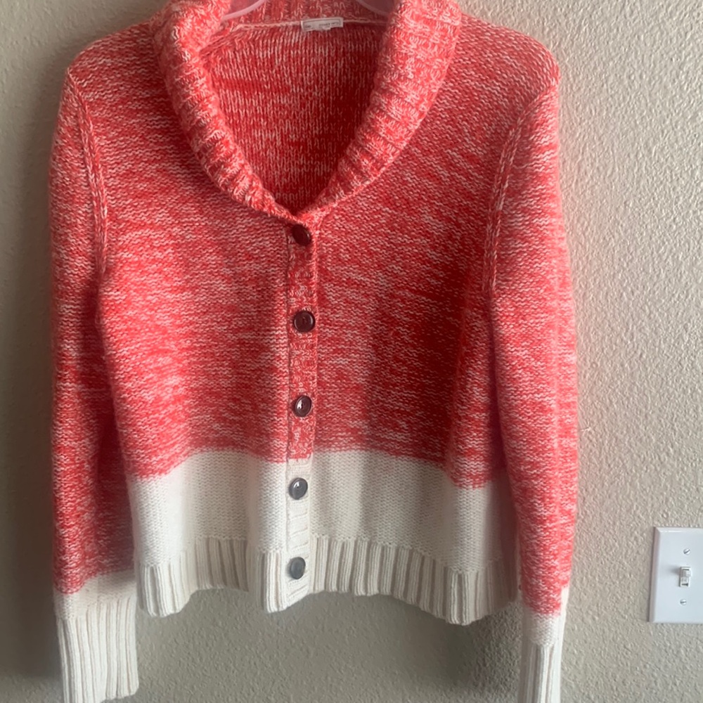 Gap Red/Cream Cardigan